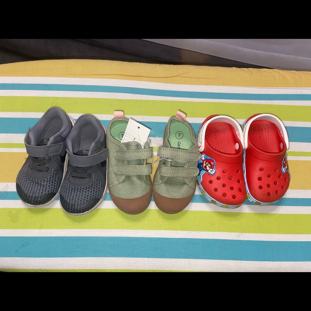 Crocs FunLab Super Mario Lights Kids Clogs cat and jack shoes, Nike shoes 7c